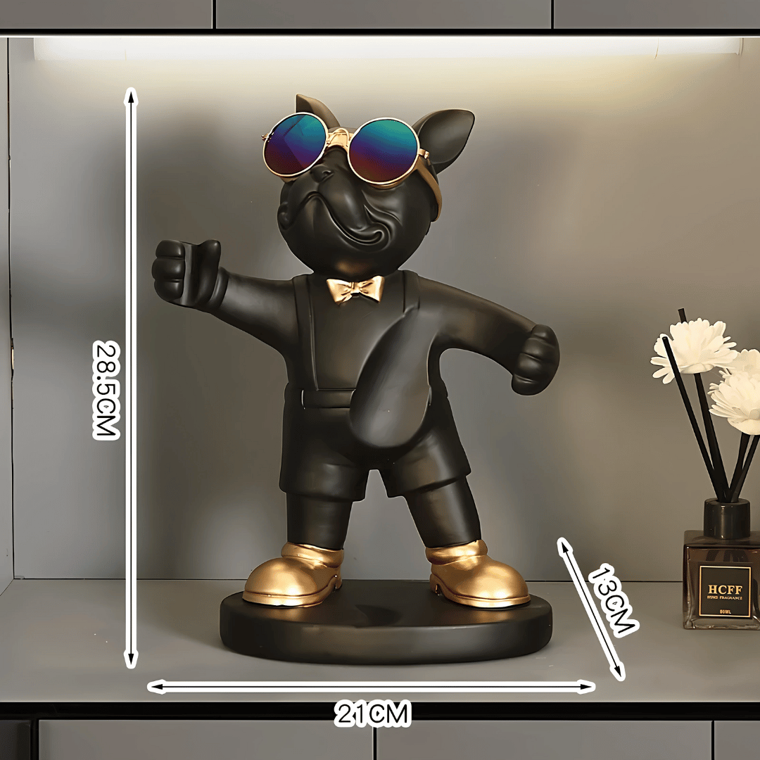 French Bulldog Weinhalter – Moderne Kunst Tischdeko & Geschenk für Weinfreunde