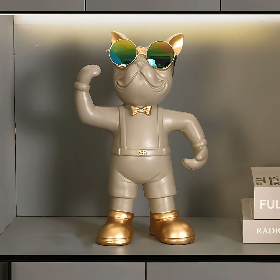 French Bulldog Weinhalter – Moderne Kunst Tischdeko & Geschenk für Weinfreunde