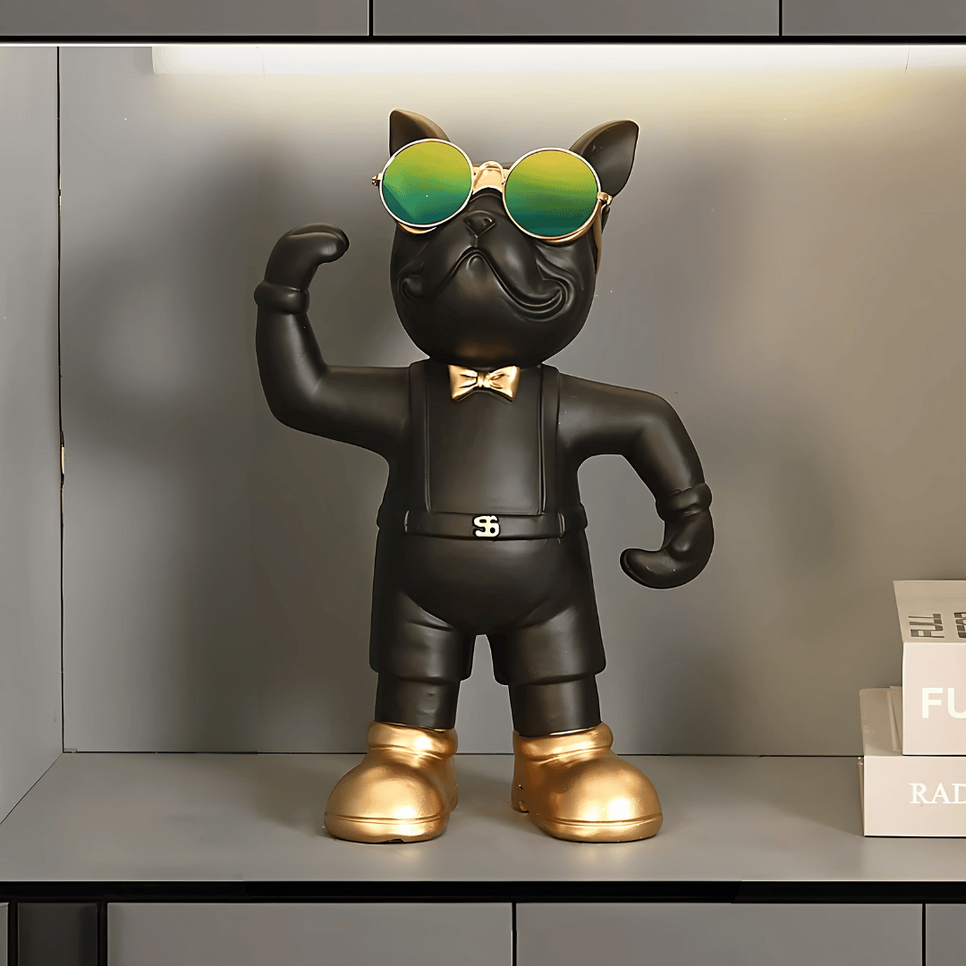 French Bulldog Weinhalter – Moderne Kunst Tischdeko & Geschenk für Weinfreunde