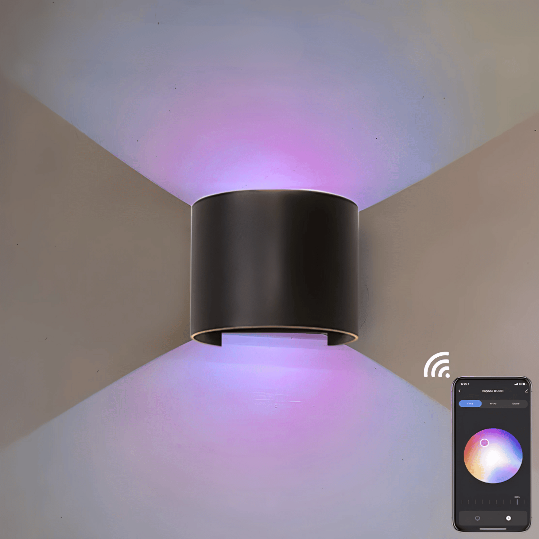 LumaCube Wandleuchte - RGB & Weißlicht mit App-Steuerung - dimmbar, wasserdicht & mit Bewegungssensor