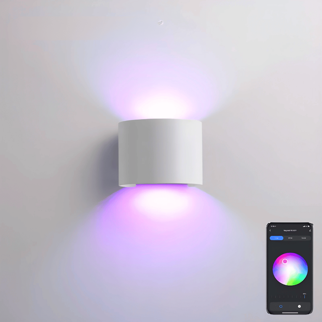 LumaCube Wandleuchte - RGB & Weißlicht mit App-Steuerung - dimmbar, wasserdicht & mit Bewegungssensor
