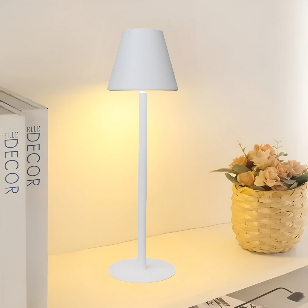 LumiGlow Tischlampe – Wiederaufladbare LED Lampe – Dimmbar für stilvolle Lichtstimmung drinnen & draußen