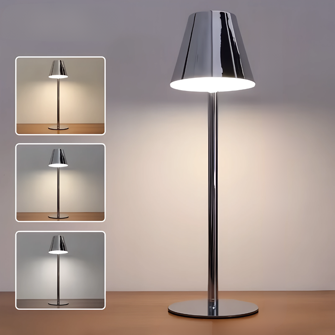 LumiGlow Tischlampe – Wiederaufladbare LED Lampe – Dimmbar für stilvolle Lichtstimmung drinnen & draußen