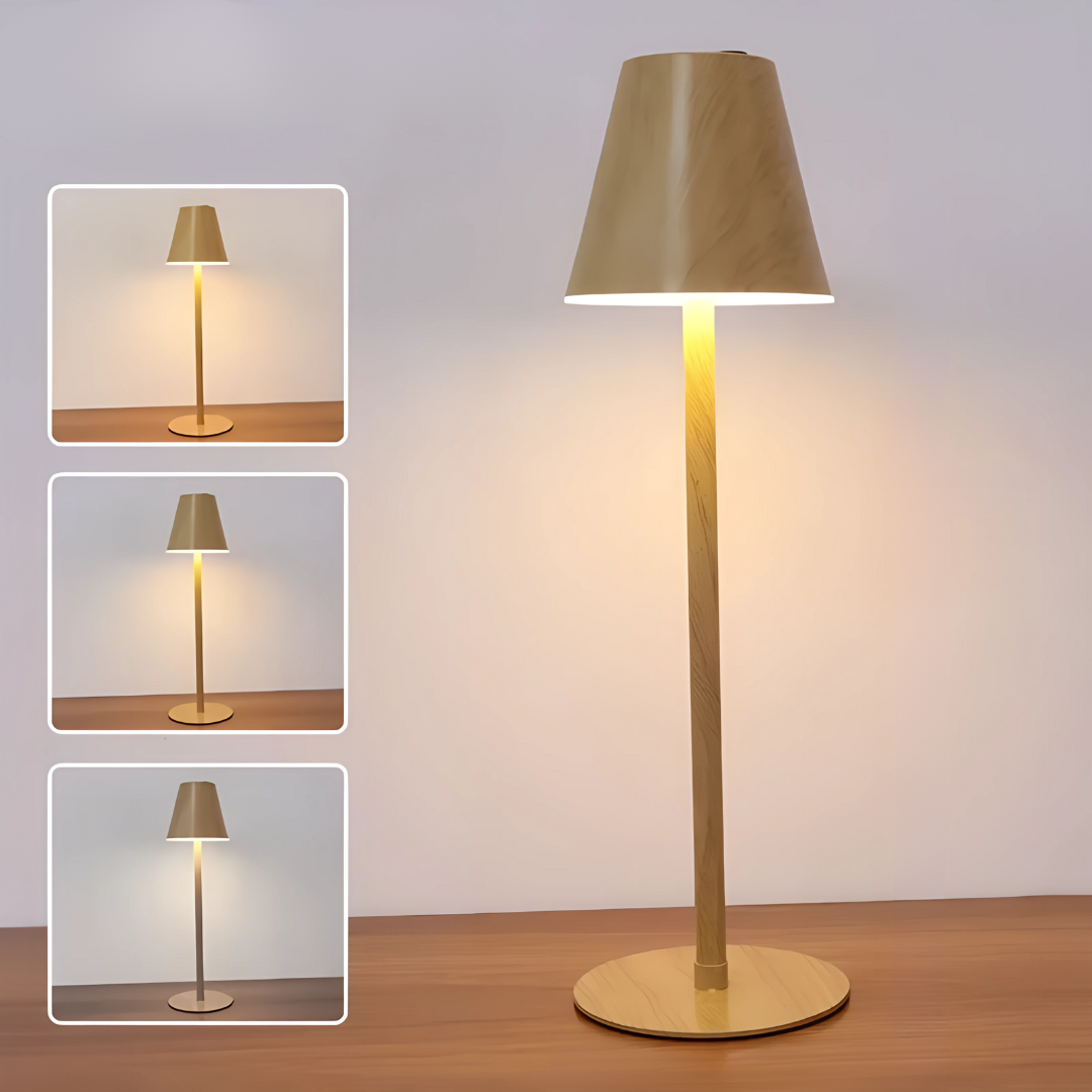LumiGlow Tischlampe – Wiederaufladbare LED Lampe – Dimmbar für stilvolle Lichtstimmung drinnen & draußen