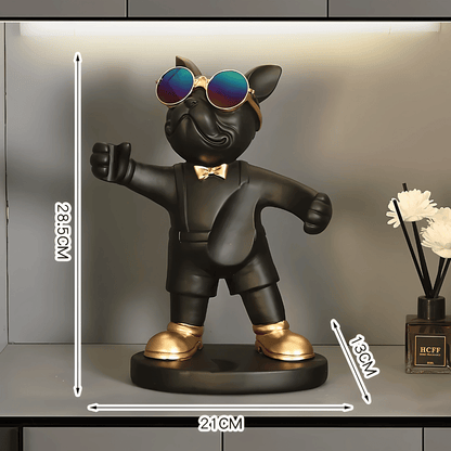 French Bulldog Weinhalter – Moderne Kunst Tischdeko & Geschenk für Weinfreunde