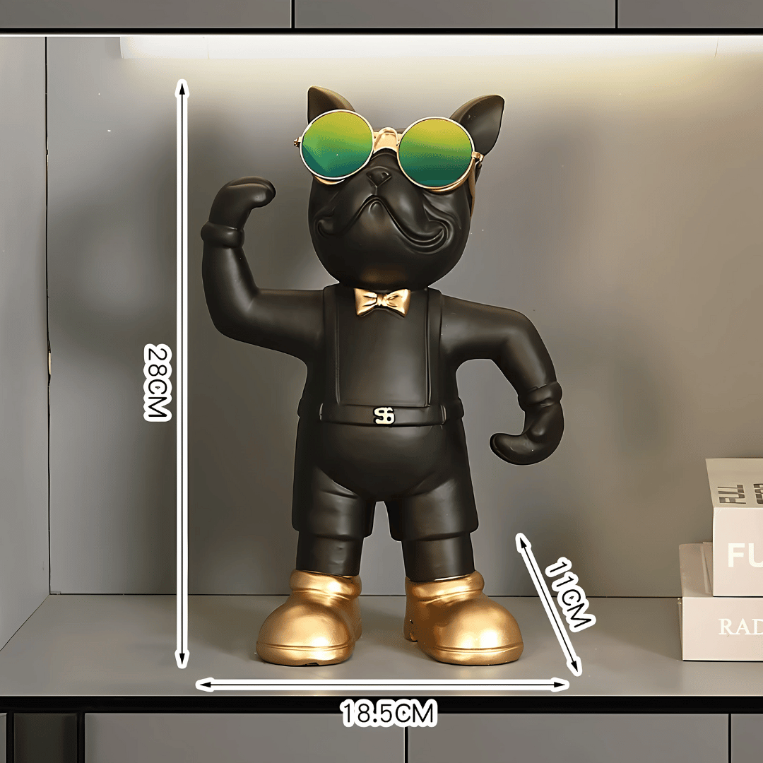 French Bulldog Weinhalter – Moderne Kunst Tischdeko & Geschenk für Weinfreunde