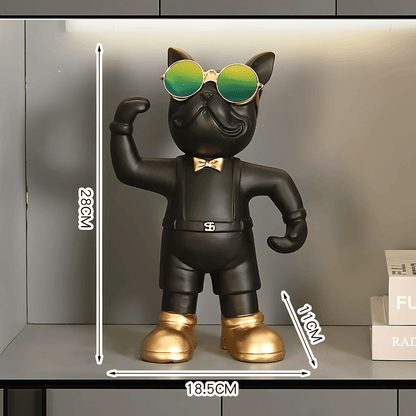 French Bulldog Weinhalter – Moderne Kunst Tischdeko & Geschenk für Weinfreunde