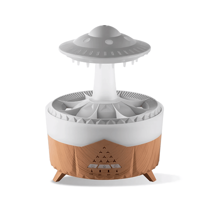 AromaOrbit Luftbefeuchter – UFO Diffusor mit Regen-Effekt für Raumduft & angenehme Luftfeuchtigkeit