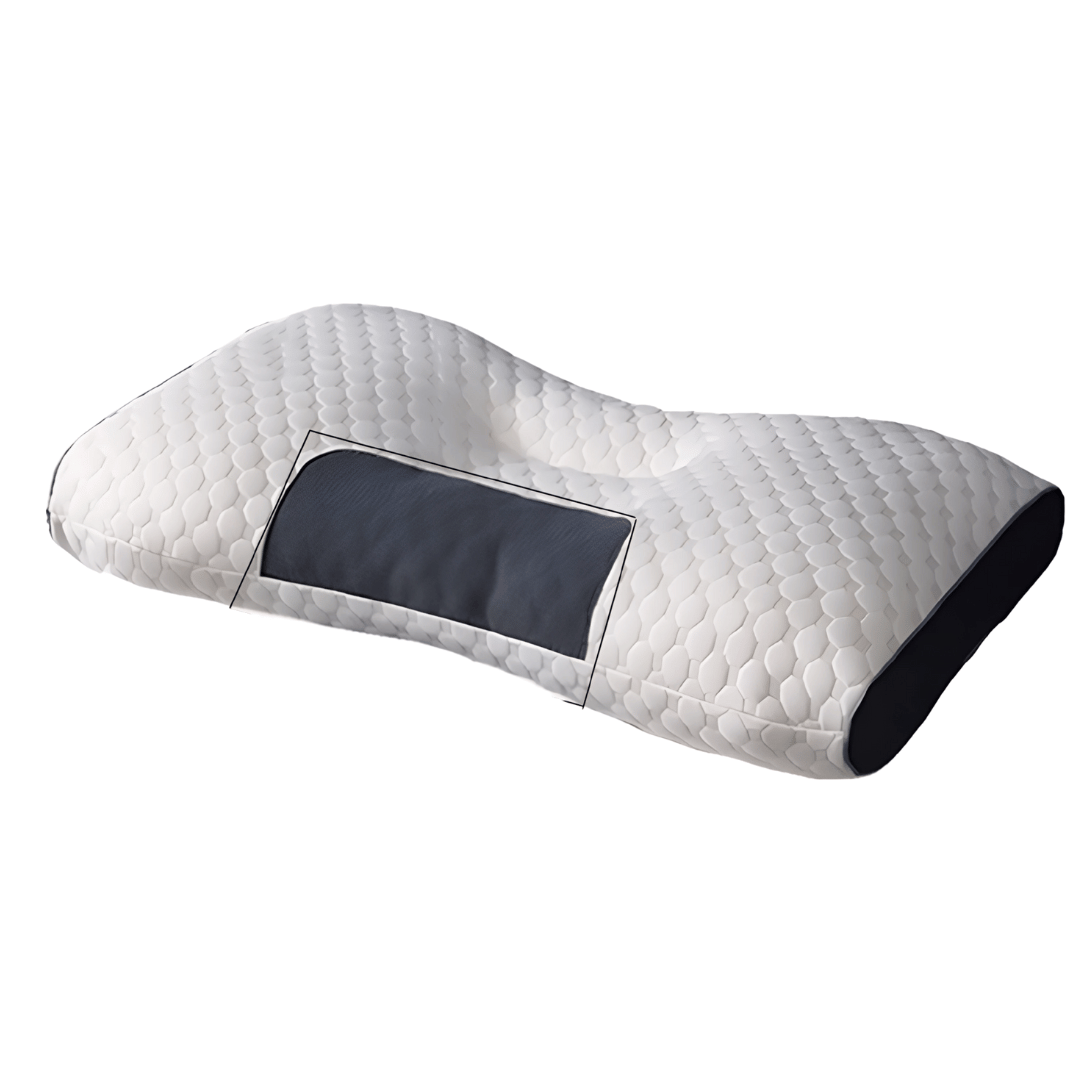 Ergonomisches Tiefschlaf-Kissen für alle Schlafpositionen aus Memory-Schaum gegen Nackenverspannungen & Rückenschmerzen