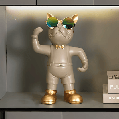 French Bulldog Weinhalter – Moderne Kunst Tischdeko & Geschenk für Weinfreunde