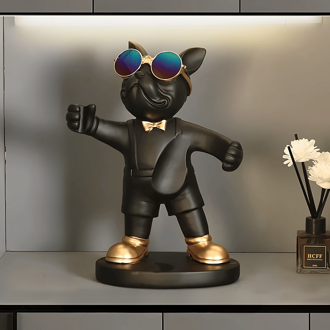 French Bulldog Weinhalter – Moderne Kunst Tischdeko & Geschenk für Weinfreunde