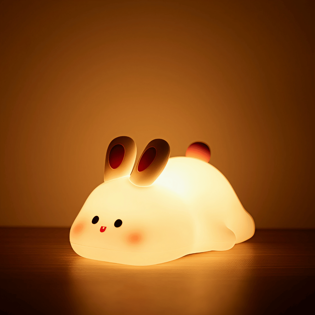 Kinder Nachtlicht Tierlampe – Weiche Nachtlichtlampe mit Timer – Schaf, Panda & Hase für Babyzimmer & Einschlafhilfe