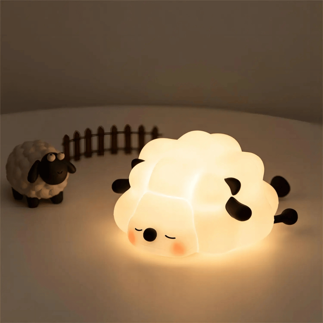 Kinder Nachtlicht Tierlampe – Weiche Nachtlichtlampe mit Timer – Schaf, Panda & Hase für Babyzimmer & Einschlafhilfe