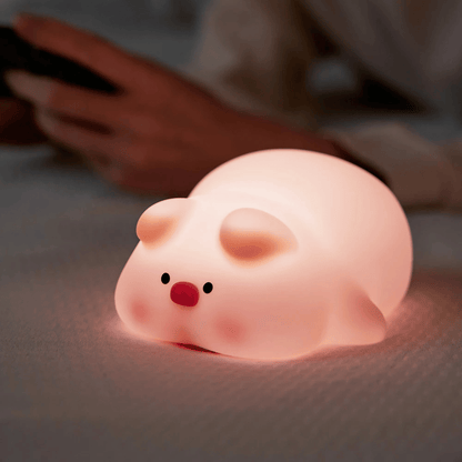 Kinder Nachtlicht Tierlampe – Weiche Nachtlichtlampe mit Timer – Schaf, Panda & Hase für Babyzimmer & Einschlafhilfe