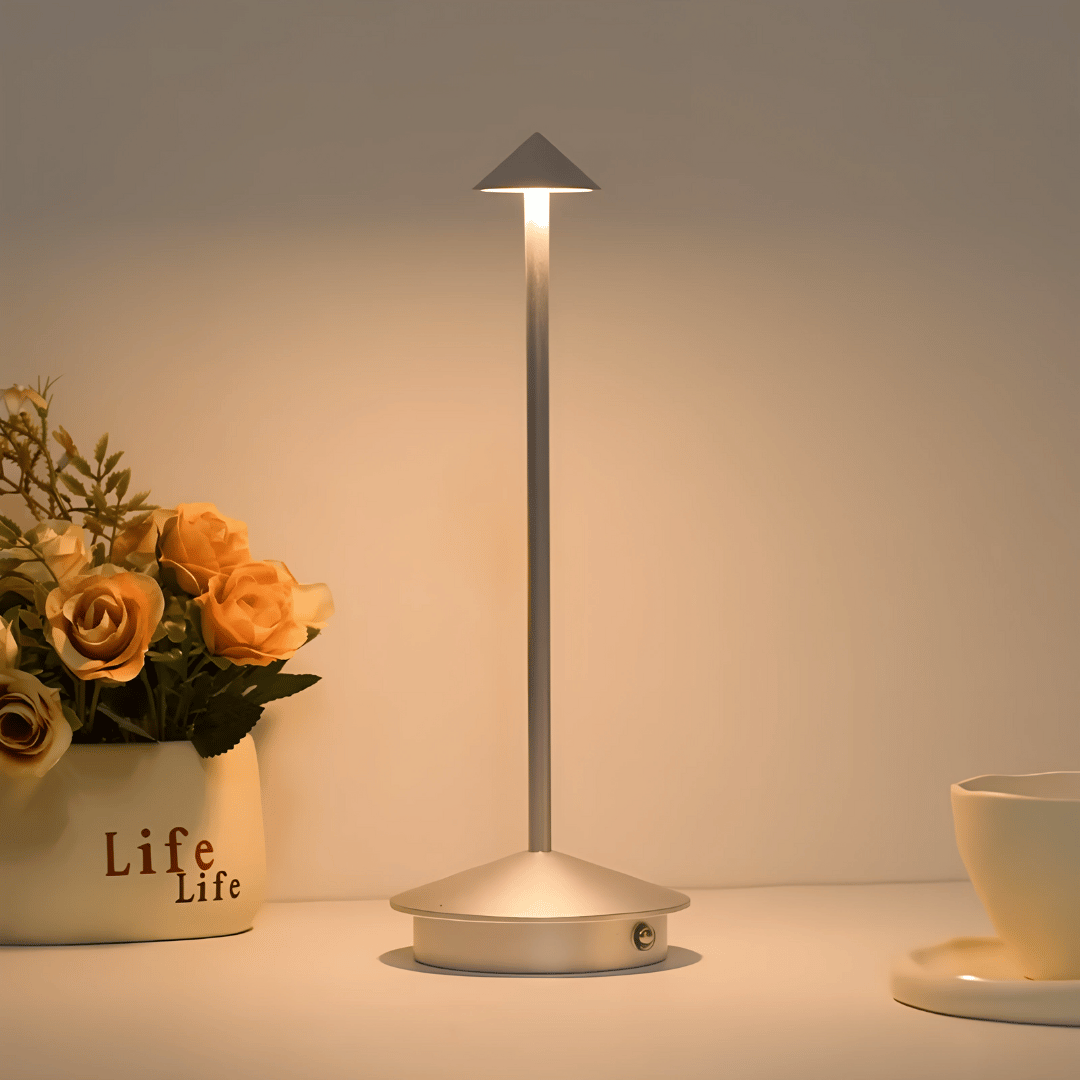 LED Touch Tischlampe – Kabellose Designlampe mit 3 Lichtfarben & Akku – Für stimmungsvolles Licht & moderne Einrichtung