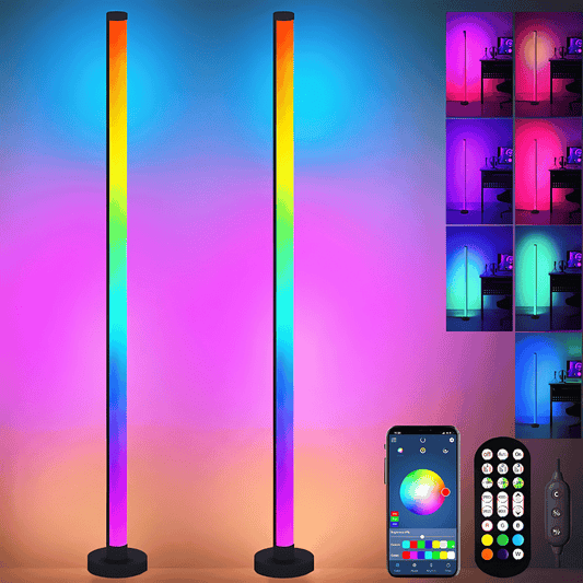 LichtEcke Smart RGB – Moderne LED Stehlampe mit App, Fernbedienung & Musik-Synchronisation für stimmungsvolle Räume