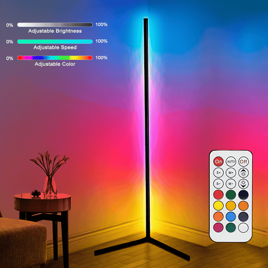 LichtEcke XL RGB Smart – 160 cm LED Stehleuchte mit App & Bluetooth für stimmungsvolle Raumbeleuchtung