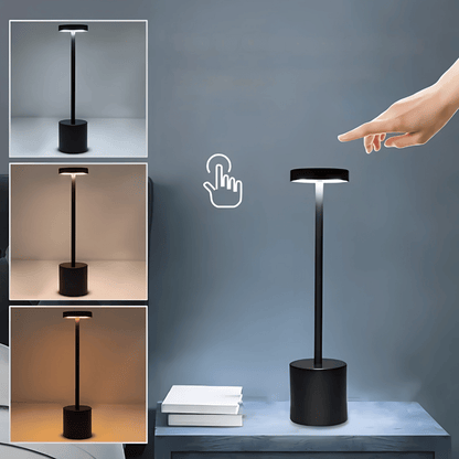 LumiGlow Tischlampe – Kabellose LED-Leuchte mit Touch & Akku – Dimmbar für stilvolle Lichtstimmung drinnen & draußen