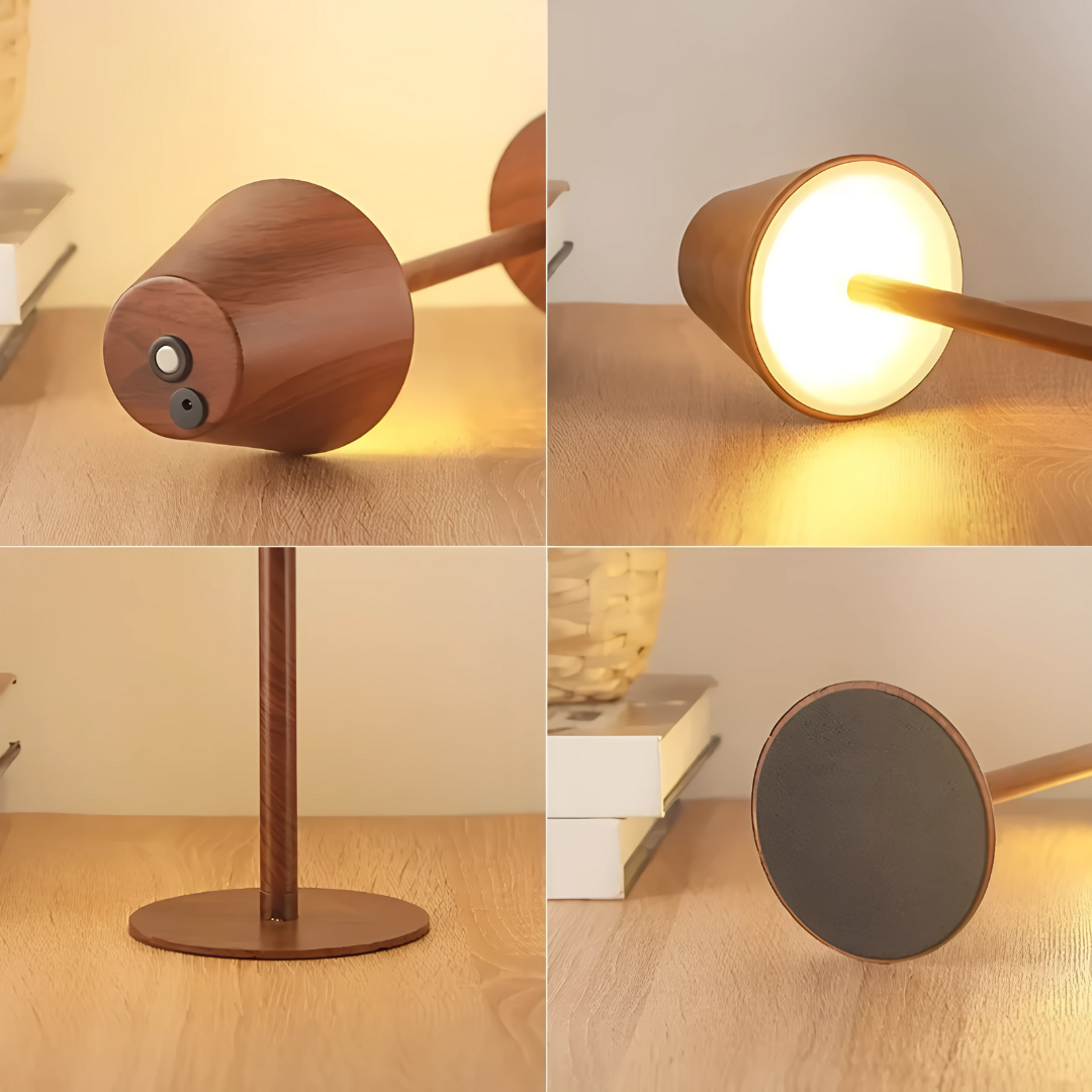 LumiGlow Tischlampe – Wiederaufladbare LED Lampe – Dimmbar für stilvolle Lichtstimmung drinnen & draußen