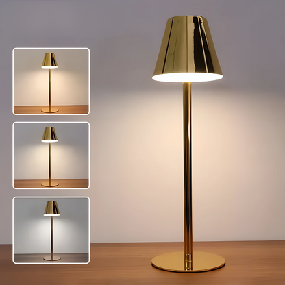 LumiGlow Tischlampe – Wiederaufladbare LED Lampe – Dimmbar für stilvolle Lichtstimmung drinnen & draußen