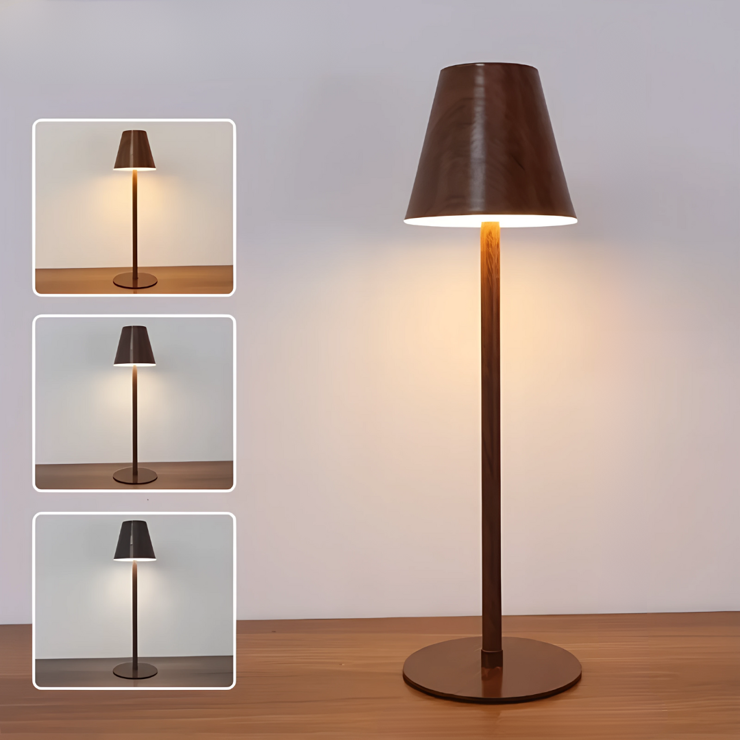 LumiGlow Tischlampe – Wiederaufladbare LED Lampe – Dimmbar für stilvolle Lichtstimmung drinnen & draußen