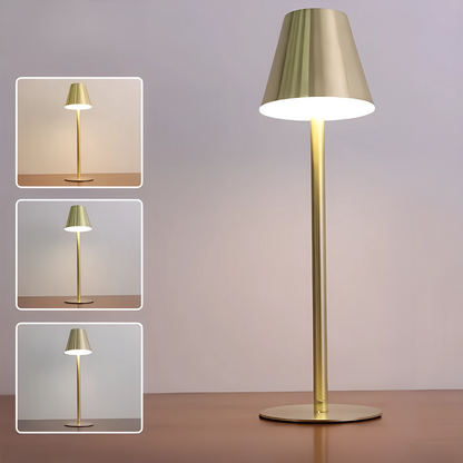 LumiGlow Tischlampe – Wiederaufladbare LED Lampe – Dimmbar für stilvolle Lichtstimmung drinnen & draußen