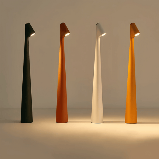 NordicGlow Tischlampe – Kabellose dimmbare LED Designlampe im skandinavischen Stil