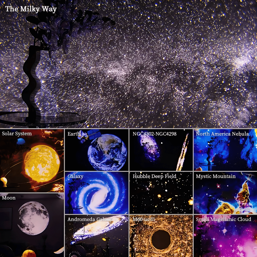 Planetarium Nachtlicht Projektor – LED Galaxy Lampe mit rotierender Sternendecke