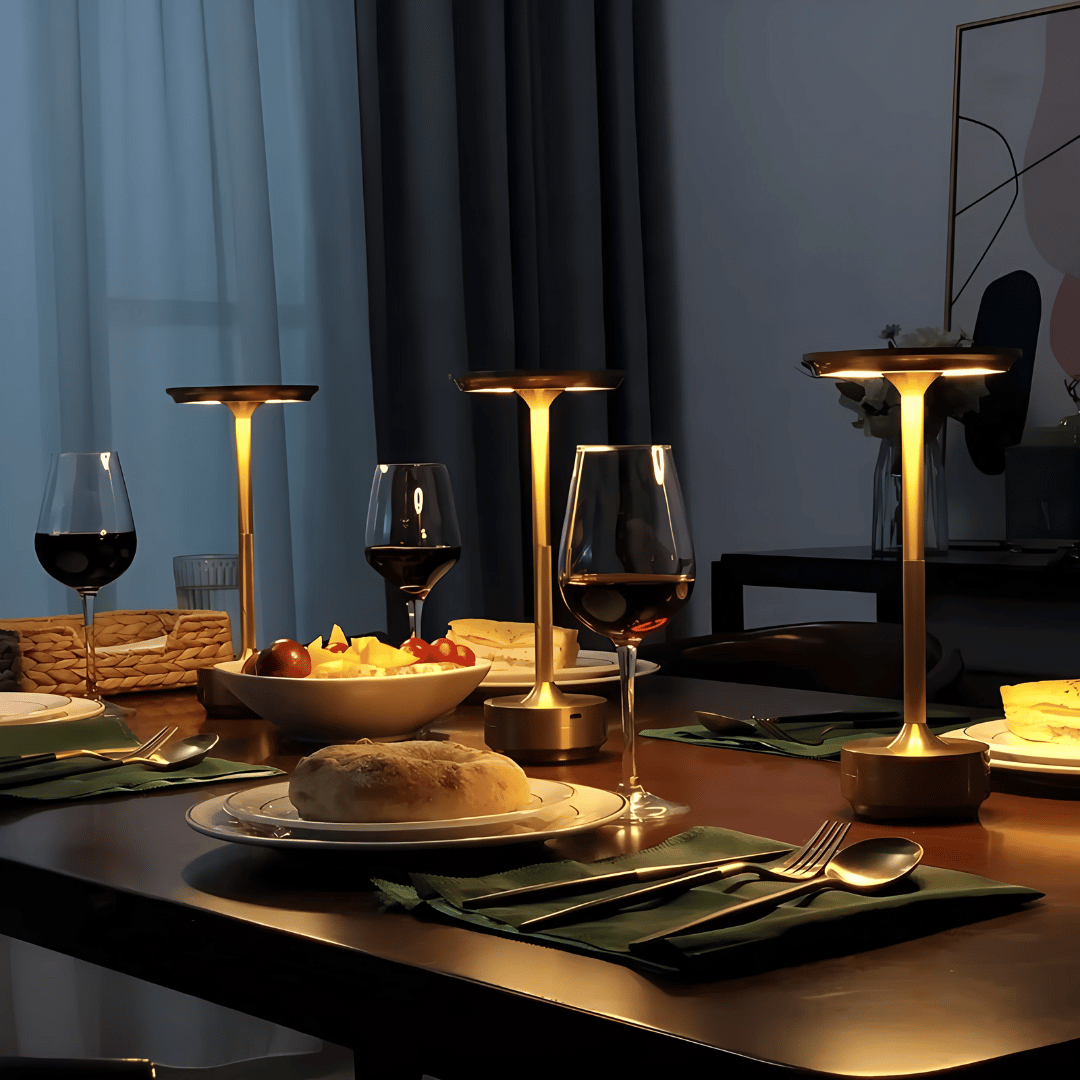 Vintage LED Tischlampe – Kabellose Retro Tischlampe– Dimmbar & Wiederaufladbar für stimmungsvolles Licht