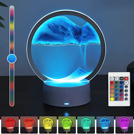 ZenLight Sandkunst Lampe - 3D Quicksand Effekt Nachtlicht mit 16 RGB Farben