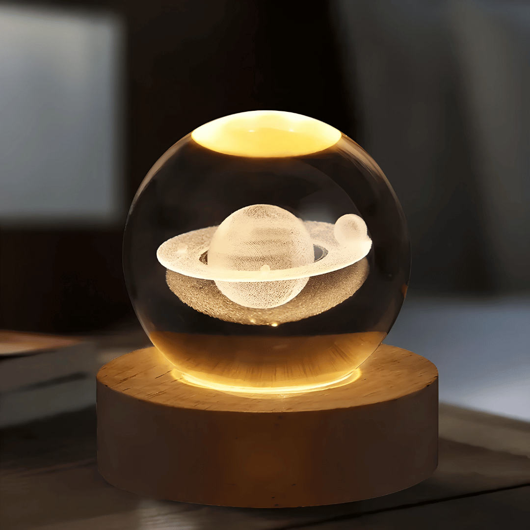 Galaxy Crystal Ball Lampe – 3D-Mondlicht mit USB – Magische Leuchtkugel für Schlafzimmer, Tisch & Home-Deko