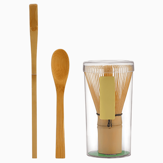 Matcha Whisk Set – 3 - teiliges Matcha Set – Handgemachte Utensilien für japanische Teezeremonien & cremigen Matcha - Genuss
